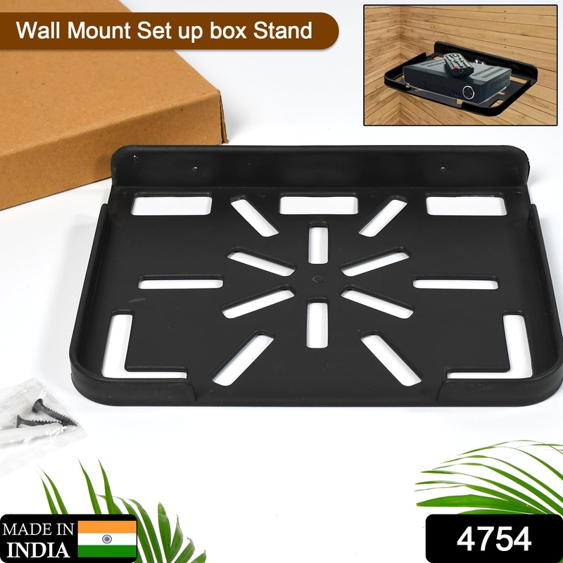 4754 Tv Setup Box Plastic Wall Mount Holder Hard Plastic Premium Quality Holder For Setup box , Dvd player & Other Device Using Stand