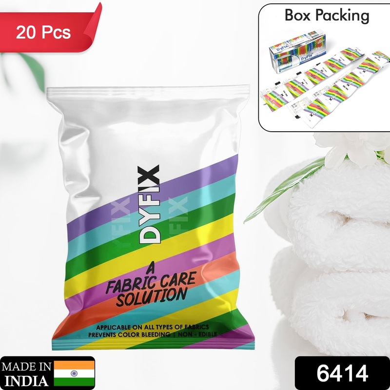 6414 DyFix Color Fixer Pouch Dye Fixative Agent, Fabric Colour Fixer, Color Binder ( Pkt Of 20 Pouch )