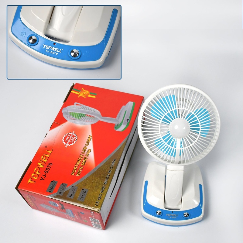 4757 PORTABLE LED LIGHT WITH MINI FAN- YJ 5570