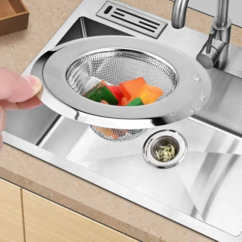 0791a Small Stainless Steel Sink Strainer Kitchen Drain Basin Filter Stopper Drainer