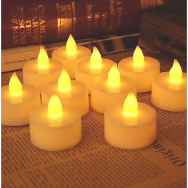 1222a Festival Decorative – LED Tealight Candles | Battery Operated Candle Ideal for Party, Wedding, Birthday, Gifts (12pc)(White)
