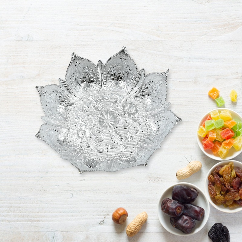 5481  DECORATIVE MUKHWAS SERVING TRAY SERVING MUKHWAS PLATE FANCY CANDY TRAY DRY FRUIT SERVING TRAY (2 Pc Set)