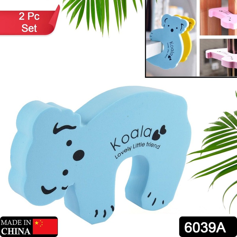 6039A  Animal Shape Door Stopper Lock Safety Guard, Kids Safety and Protection Finger Pich Door Guard, Baby Safety Cute Animal Security Door Stopper (1pc)