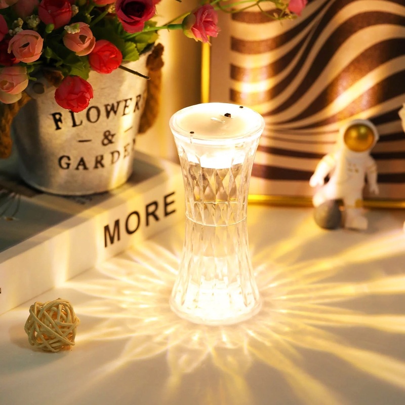 8440 Crystal Lamp, Universal Night Light, Soft Lighting, Eye Protection for Nursery, Study, Bedroom Transparent Crystal Table Soft Lighting Multipurpose for Hotel for Office for Children’s Room (12Pc MOQ)