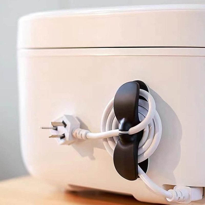 12657 Power Plug Holder Organizer for Appliances Tidy Cord Winder Cable Organizer Self Adhesive Wire Wrap Holder for Coffee Maker Pressure Cooker Etc (1 Pc / 8×3 Cm / Small)