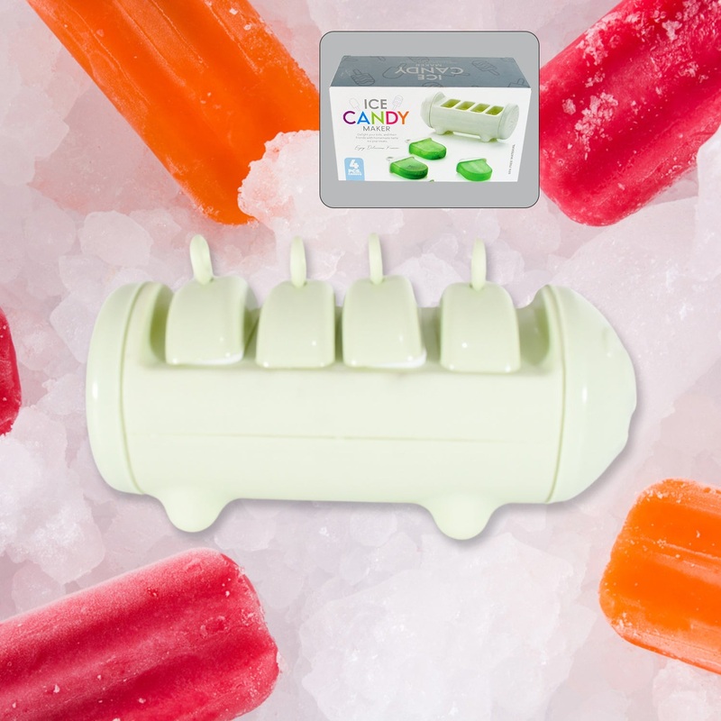 5596 CARTOON SHAPE MOLD ICE CANDY, POPSICLE MOLD ICE, PLASTIC ICE CANDY MAKER KULFI MAKER MOLDS SET WITH 4 CUPS (1 PC / MULTICOLOR)