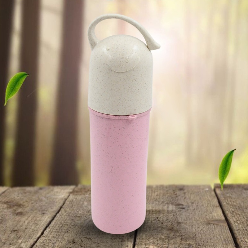 13075 Travel Coffee Cup Portable Water Bottle Wheat Straw Coffee Tea Mug Coffee Mug with Lids & Handle for Coffee TeaPortable for School(300 ML Approx)