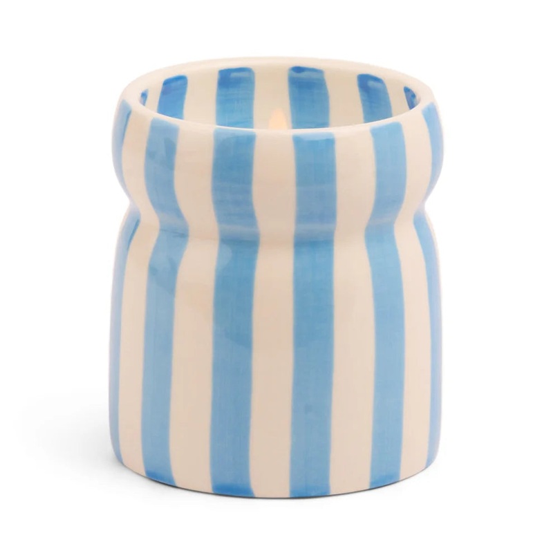 BLUE CABANA STRIPE CANDLE