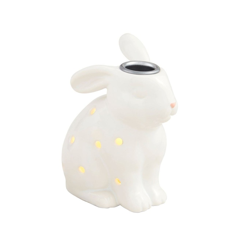 BUNNY LED TAPER CANDLE HOLDER