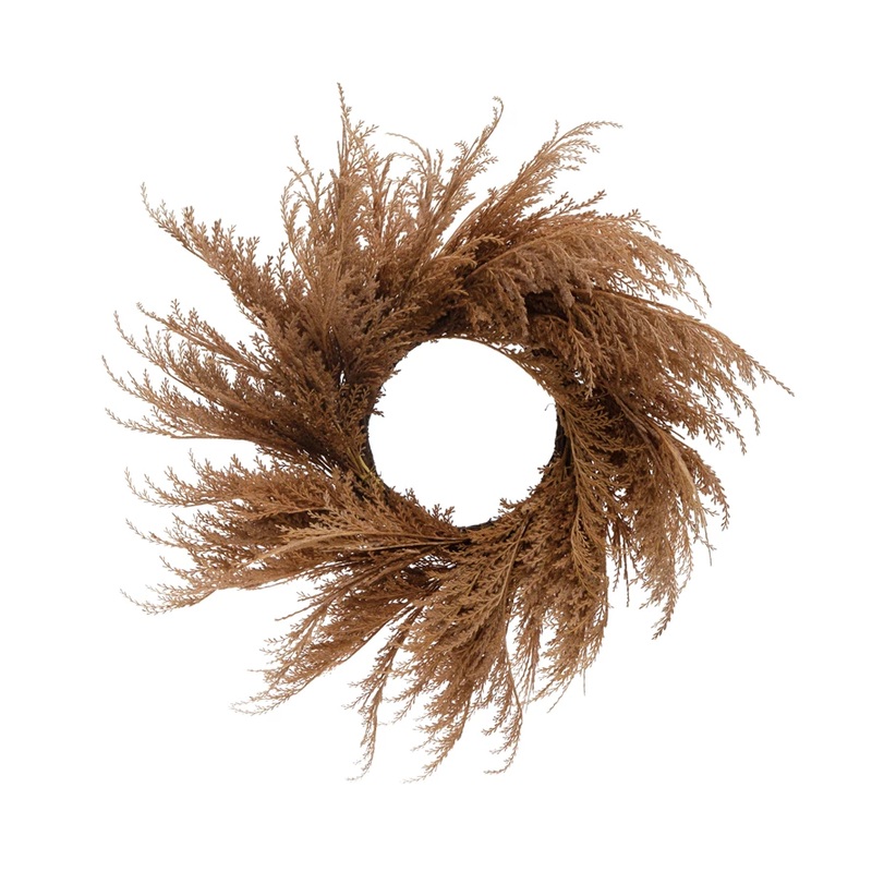 FAUX PAMPAS GRASS WREATH – BLUSH