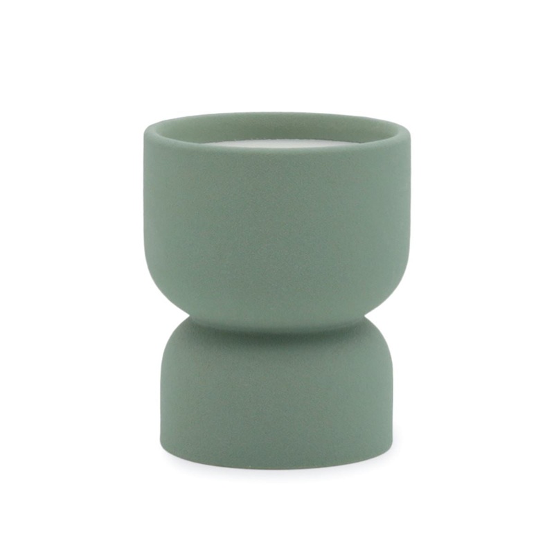 FORM DARK GREEN HOURGLASS TEXTURED CERAMIC – SPANISH MOSS