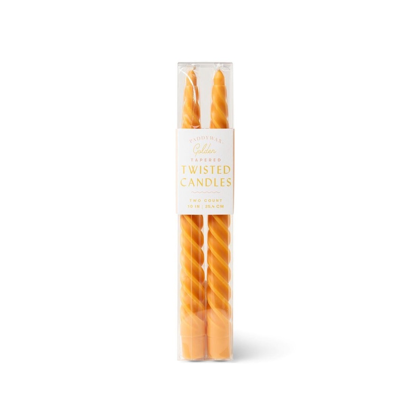 GOLDEN TWISTED TAPER CANDLES