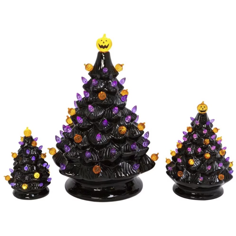 LIGHT UP HALLOWEEN TREE SET