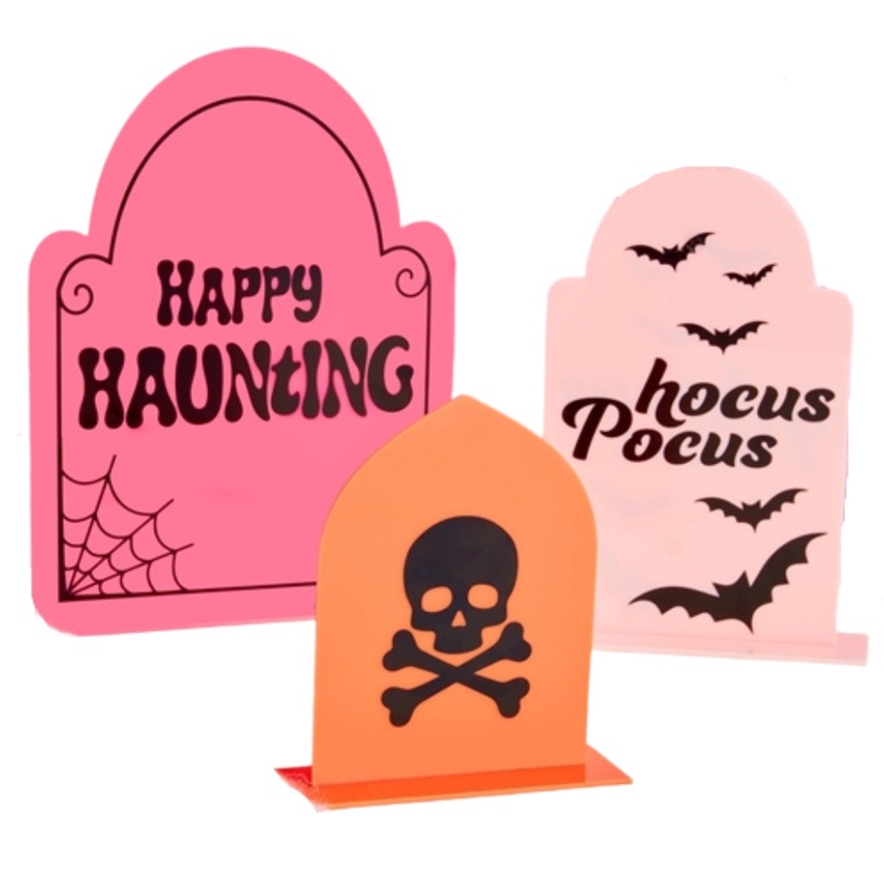 PINK ACRYLIC TOMBSTONES
