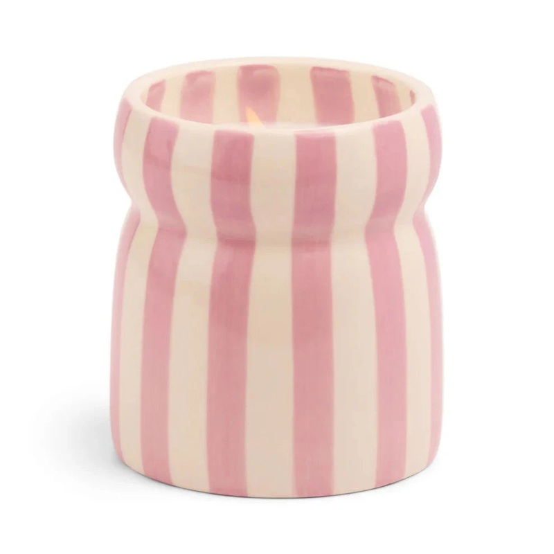 PINK CABANA STRIPE CANDLE