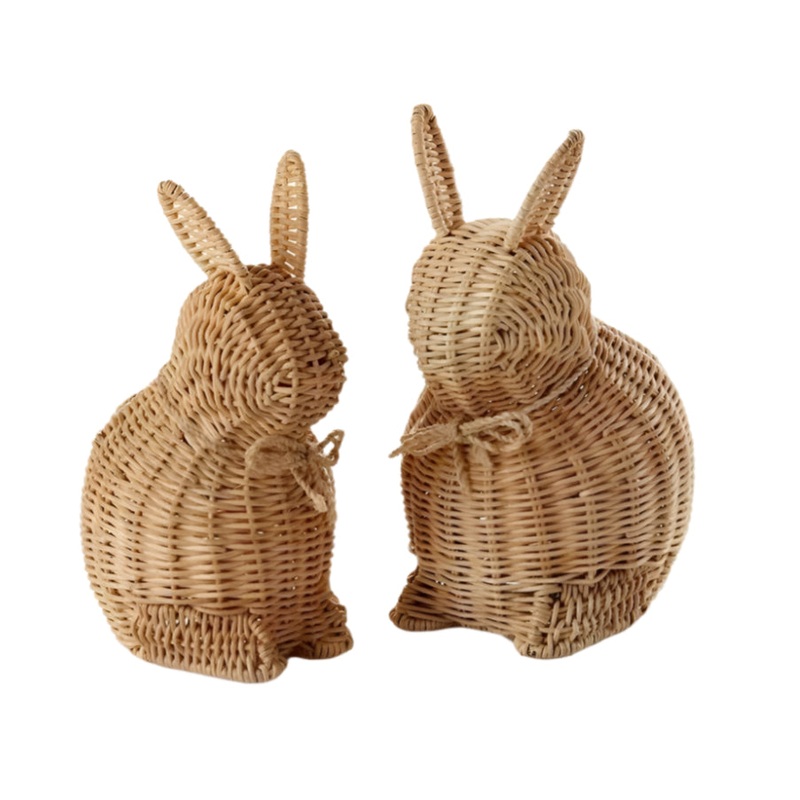 RATTAN EASTER RABBIT SET