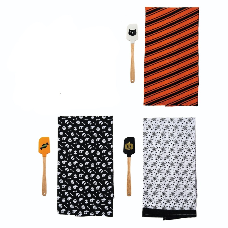 SILICONE HALLOWEEN SPATULA AND TOWEL GIFT SET