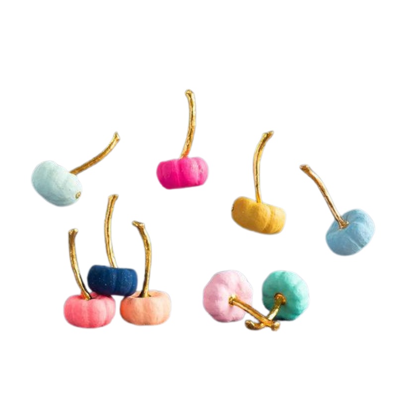 SMALL RAINBOW PAPER MACHE PUMPKIN BY GLITTERVILLE