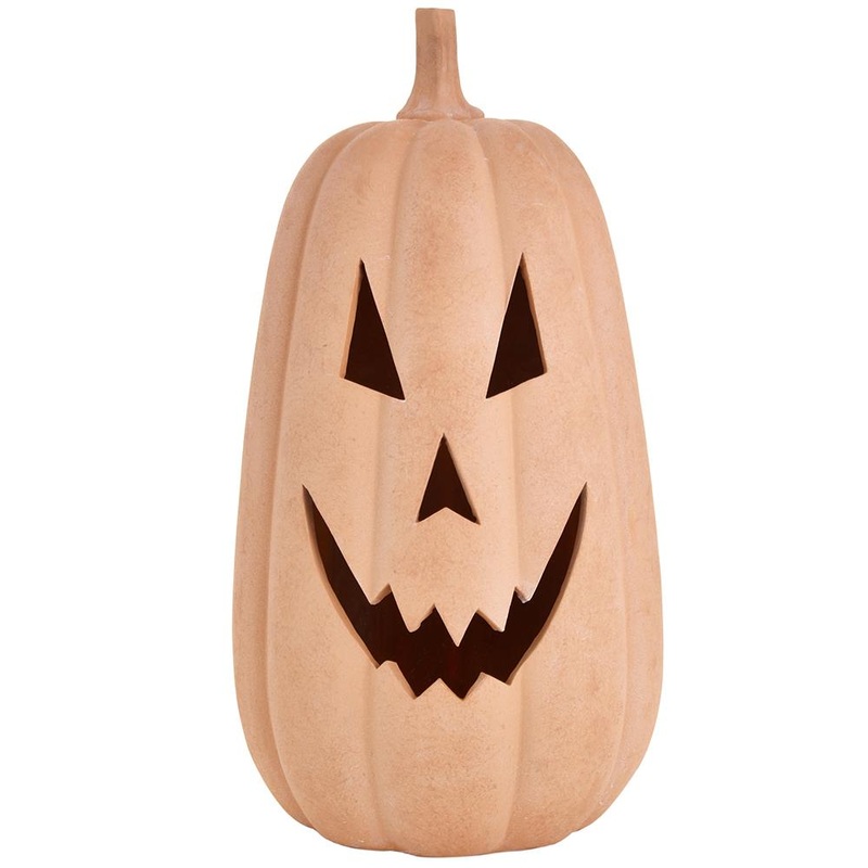 TERRACOTTA JACK-O-LANTERN DECORATION