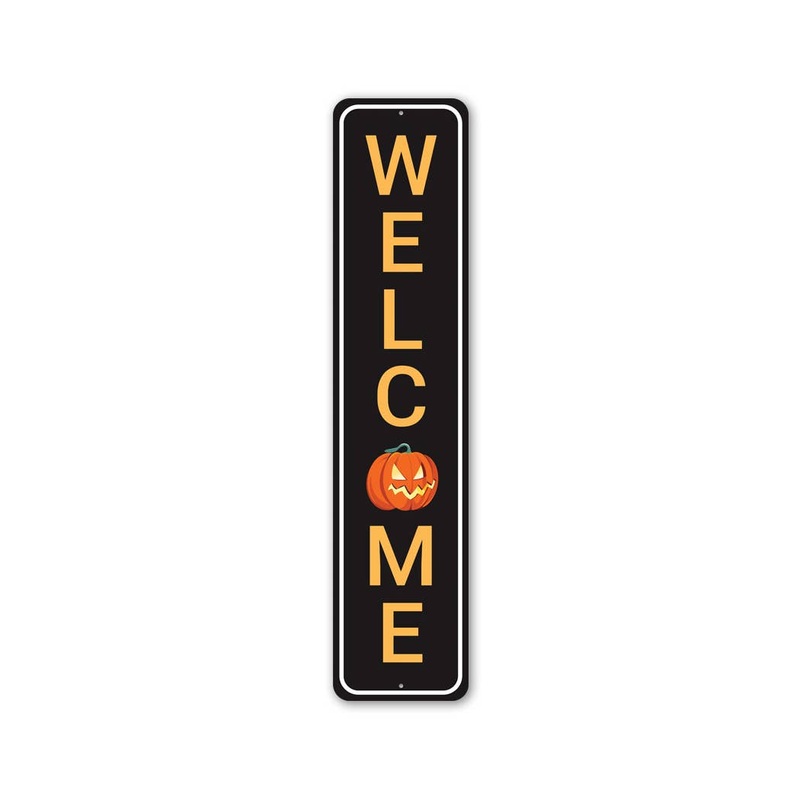 WELCOME HALLOWEEN PUMPKIN SIGN