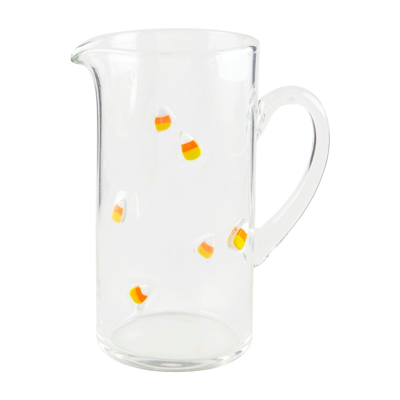 CANDY CORN GLASS PITCHER