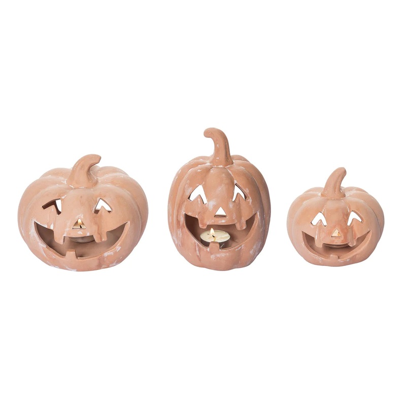 JACK-O-LANTERN CANDLE HOLDER SET