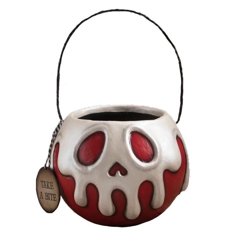 LARGE RED APPLE BUCKET WITH WHITE POISON