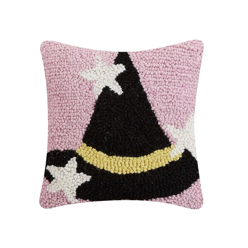 PINK WITCH HAT HOOK PILLOW