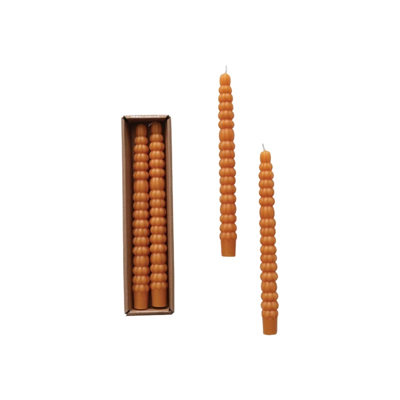 PUMPKIN SHAPED TAPER CANDLES