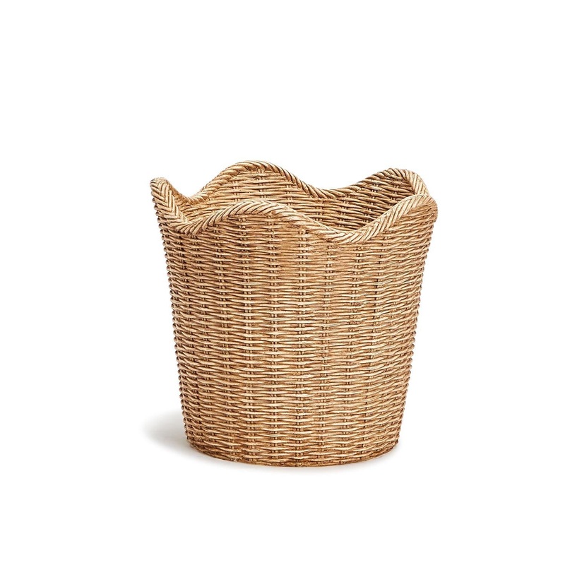 SCALLOPED BASKET WEAVE PLANTER