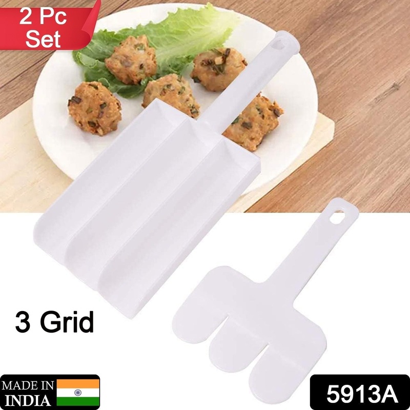 Small Multifunction Fritters Maker – Creative Fritters Scoop Multi-Function Ball Maker | Portable Maker for Making Cake Balls, Ice Cream Spoon, Doughnut, Hand Cutting Scoop(2pc Set)
