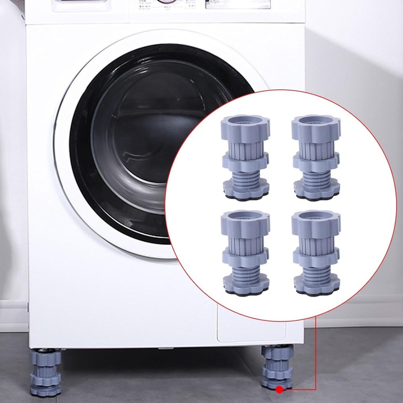 Washing machine support, anti vibration washing machine support adjustable washer anti vibrasion pads, washer & dryer pedestals,Washing Machine Accessory Anti- Skid Pad PVC Lifting Pad Non-Slip ( 4 Pc Set | 1Pc )