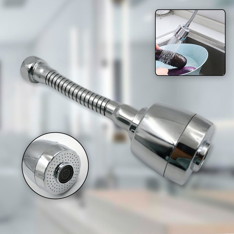 Water Faucet Sprayer Swivel Faucet Head, Spray Splash-Proof 360  Rotatable Spray Head Adapter Anti -Splash Tap Booster Shower & Water Saving Adjustment for Multifunctional for Home Bathroom, Kitchen Plastic vs Steel (18 Cm)
