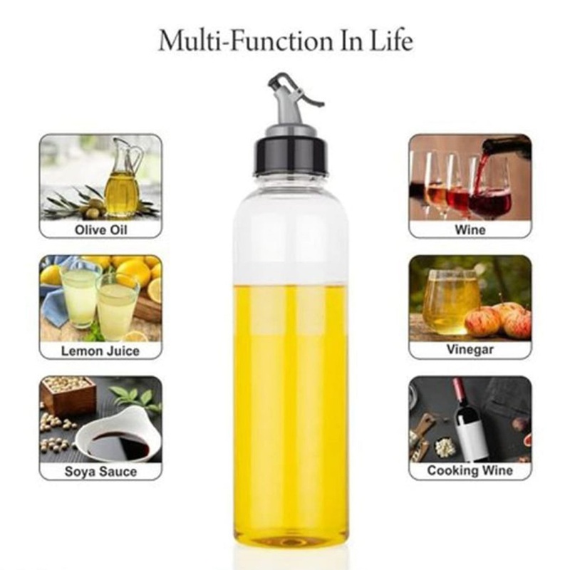 1ltr Plastic Oil Dispenser With Lid – Clear, Drip Free Spout, Controlled Use.