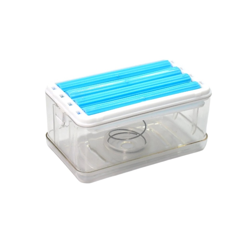 2-in-1 Portable Soap Dish & Soap Dispenser with Roller and Drain Holes, Multifunctional Soap Holder Foaming Soap Bar Box for Home, Kitchen, Bathroom
