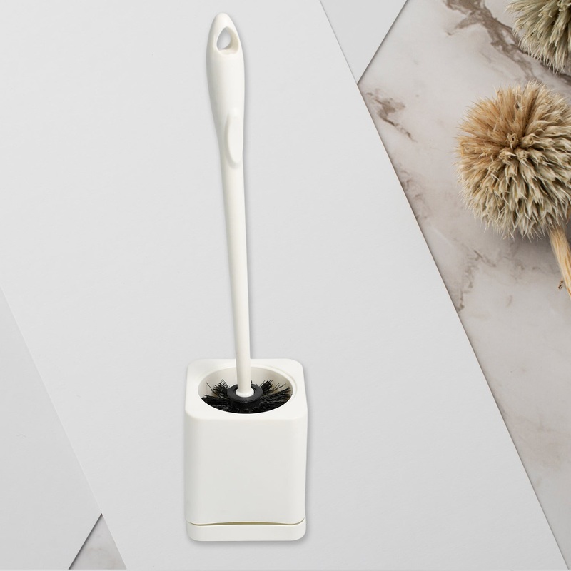 Toilet Brush Set with Holder  Long Handle Cleaning Tool