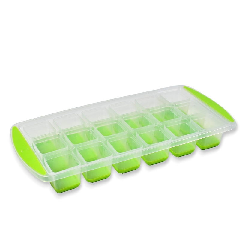 18-Cavity Pop-Up Ice Cube Tray – Flexible Silicone, Easy Release 100% BPA-Free