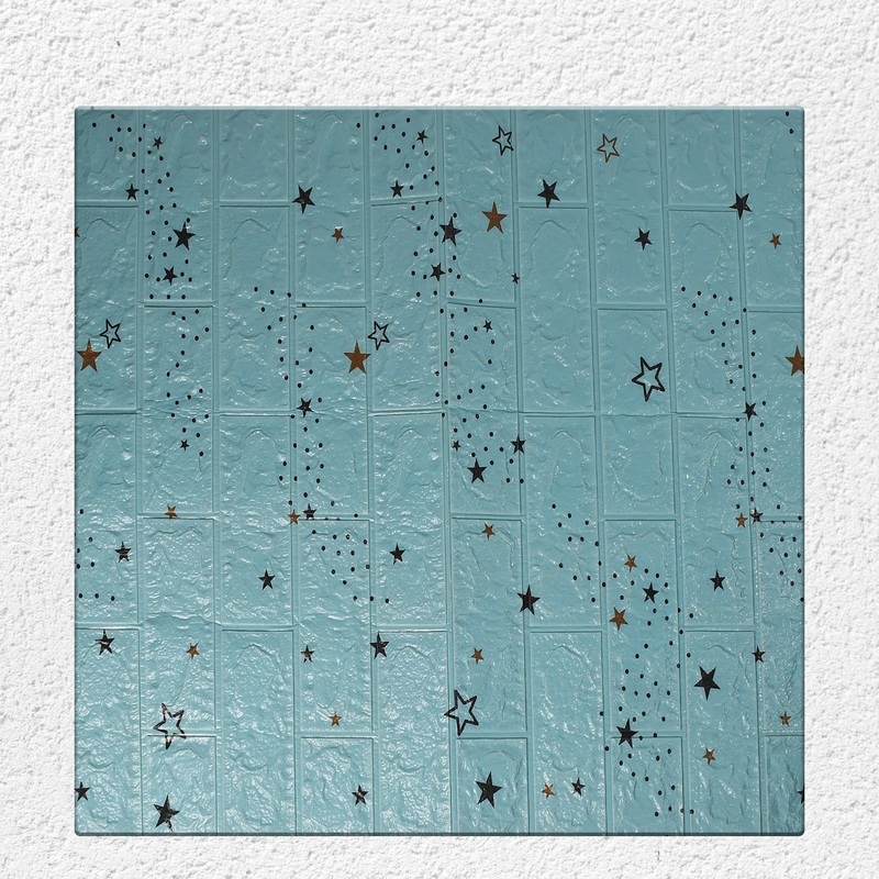 3D Foam Wallpaper Sticker Panels – Ceiling and Wall Decor for Living Room, Bedroom, Furniture, and Doors (73×70 cm)