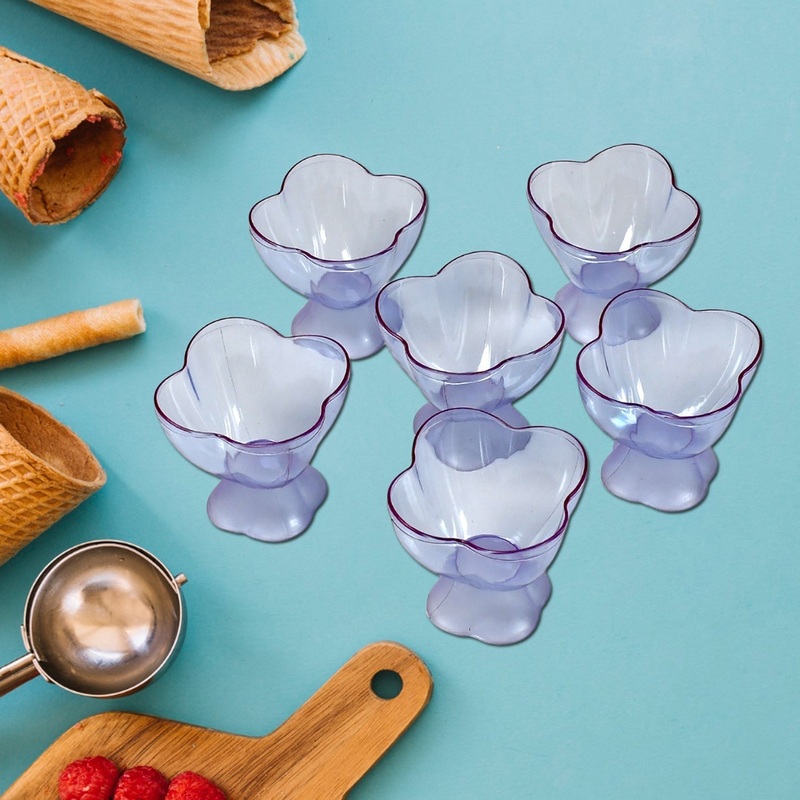 Serving Dessert Bowl Set – 6pcs Ice Cream, Salad, and Fruit Bowls (Brown Box)