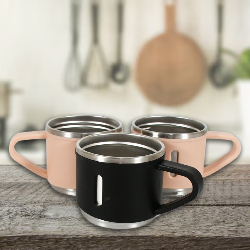 Stainless Steel Vacuum Coffee / Tea Cup, Tea Mug Hot Insulated Double Wall Stainless Steel, Coffee, and Milk Cup with Handle Easy To Carry: Coffee Cup (1 Pc)