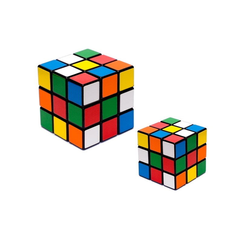 Plastic Fancy 3×3 Small Cube Puzzles Game – 2 Pieces (Multicolour)