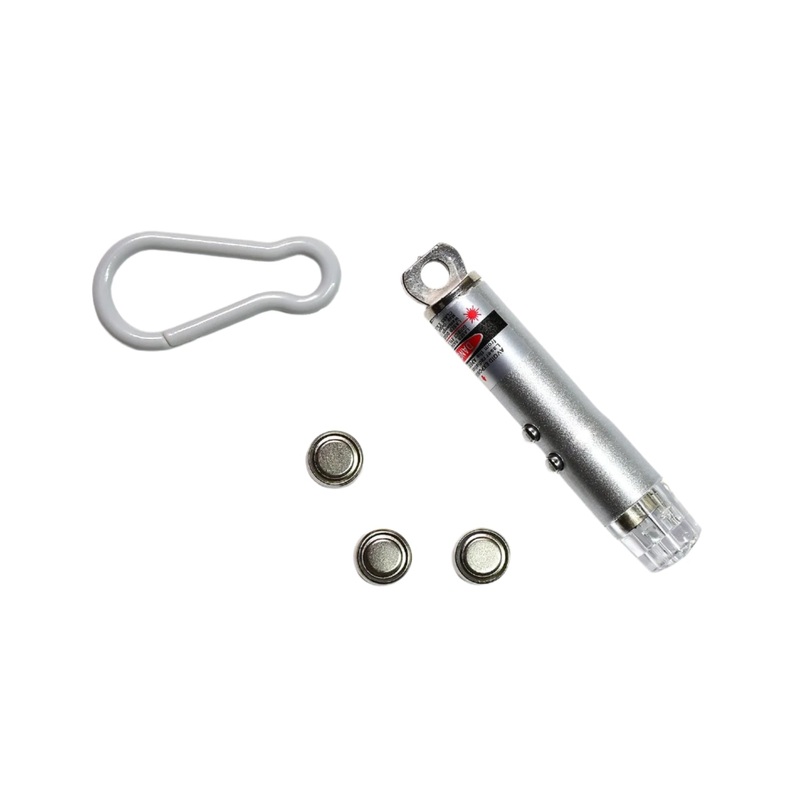 3 in1 Laser Light, LED Flashlight + Torch Keychain + Laser Pointer
