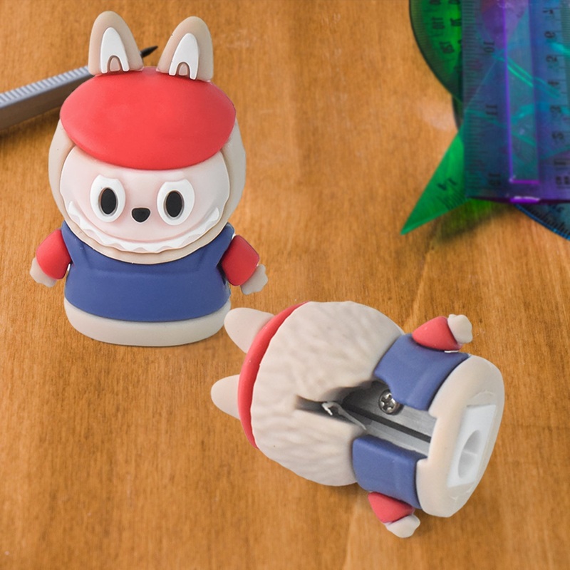 Cartoon-Shaped Pencil Sharpener with Built-In Eraser – Fun & Practical Stationery (1 Pc /Mix Design)