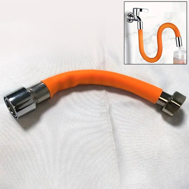 Flexible Water Tap Extender, 360 Bending Faucet Extension Tube with Connector (18cm)