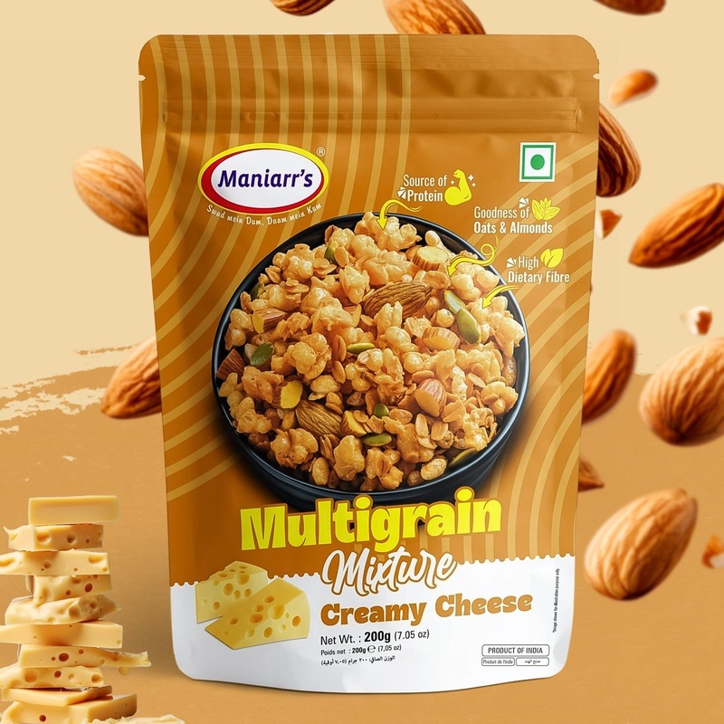 Maniarr’s Creamy Cheese ROASTED MULTIGRAIN MIXTURE (200Gm)
