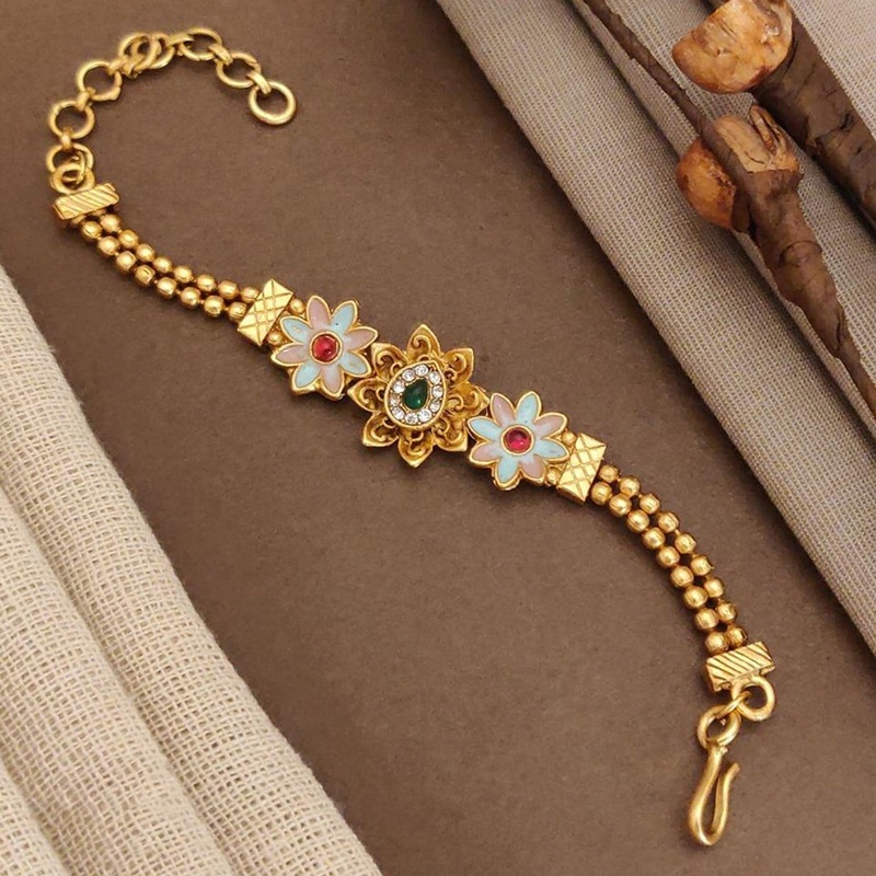 Classic Gold Brass Bracelet  Timeless Elegance