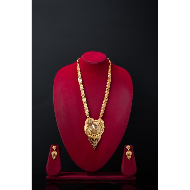 Luxurious Gold-Plated 1-Piece Jewellery Set for Women with Crystals