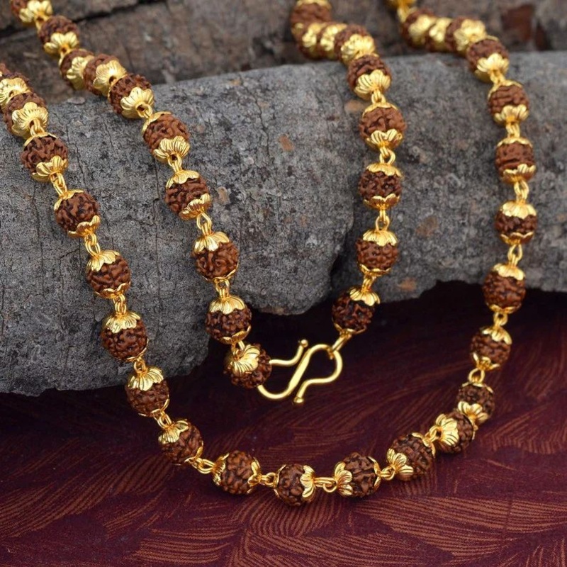 Authentic 5 Mukhi Rudraksha Mala – Spiritual & Healing Necklace
