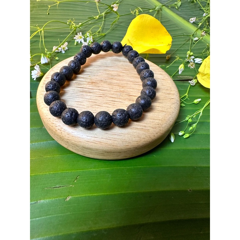 Black Lava Stone Bracelet Natural & Certified Astrological Bracelet Gold Lava Stone Beaded Bracelet