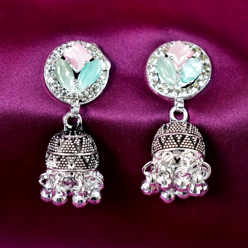 Elegant CZ Tassel Jhumka Earrings  Long Dangle Bridal Drop Earrings for Women